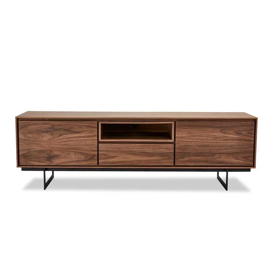 TV Lowboard in Walnussfarben Furnier - Melvue^Wohnen Sale