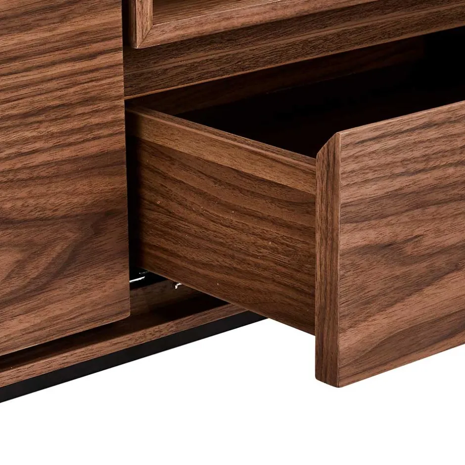 TV Lowboard in Walnussfarben Furnier - Melvue^Wohnen Sale