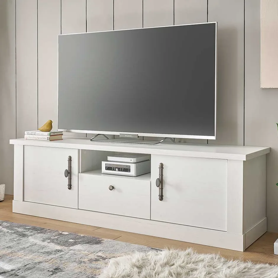 TV Lowboard in weißer Holzoptik Pinie - Liancos^Wohnen Best
