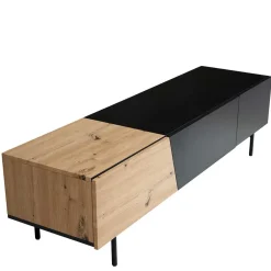 TV Lowboard in Wildeiche Optik & Schwarz - Camplona^Wohnen Clearance