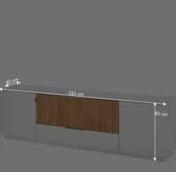 Wohnen TV Lowboard mit 223 cm Breite - Miloris