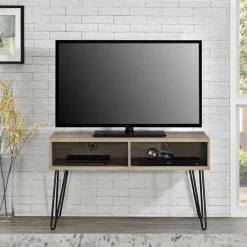 TV Regal in Eiche Holzoptik & Schwarz - Esberg^Wohnen Online