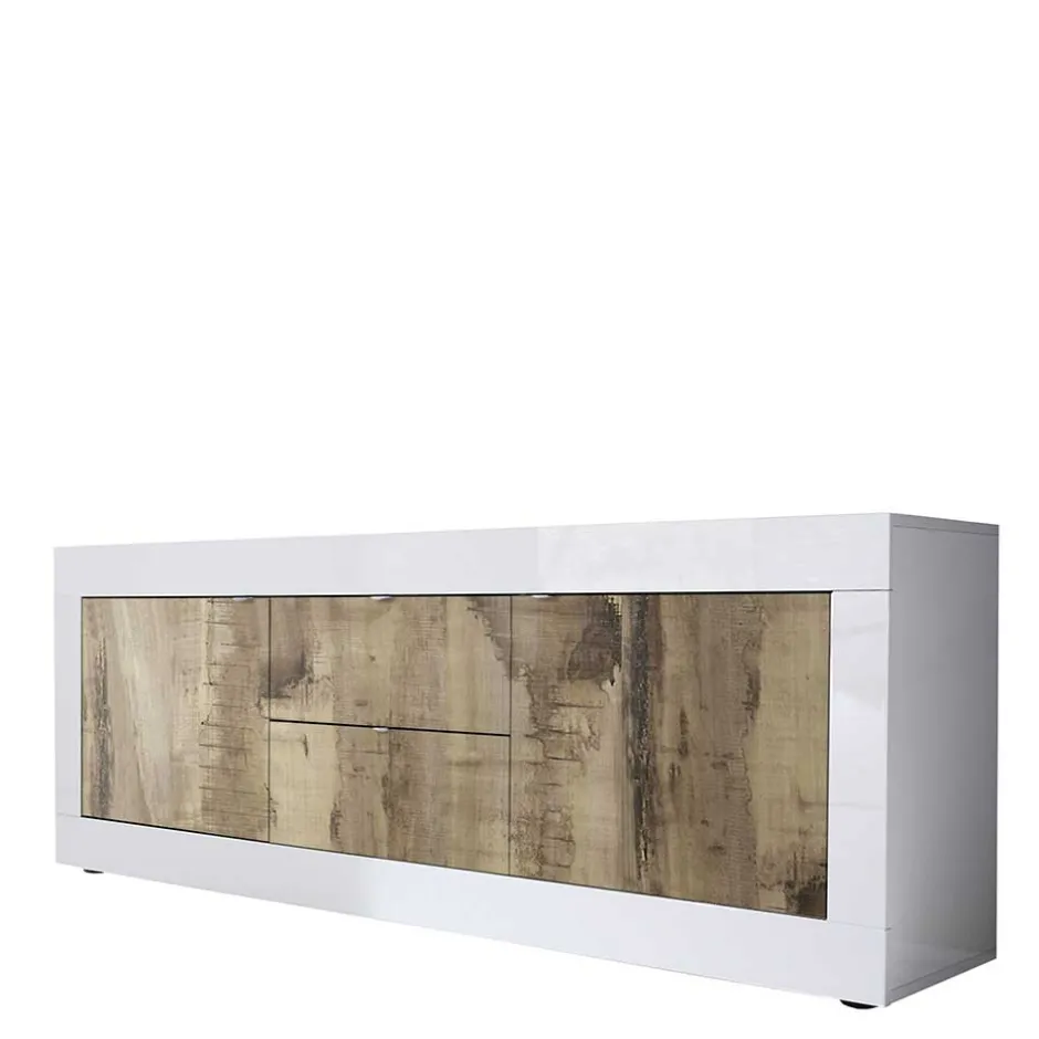 TV Schrank in Holz verwittert - Olvenion^Wohnen Clearance