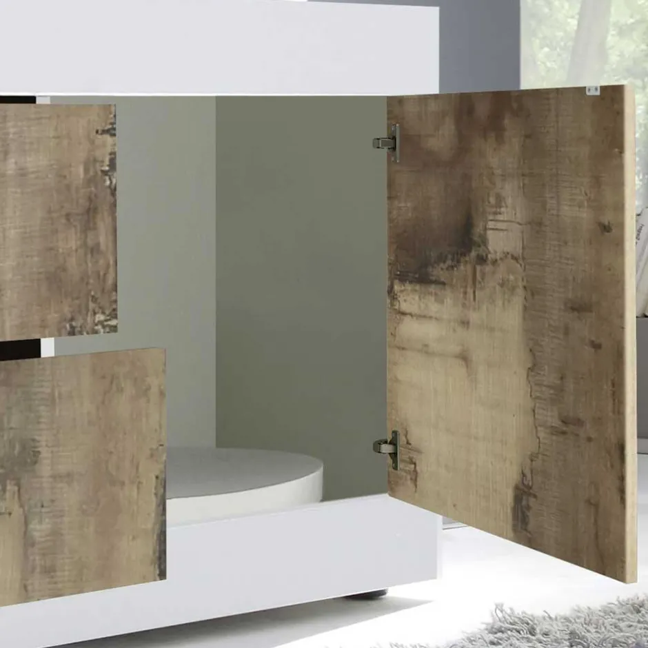 TV Schrank in Holz verwittert - Olvenion^Wohnen Clearance