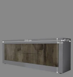 TV Schrank in Holz verwittert - Olvenion^Wohnen Clearance