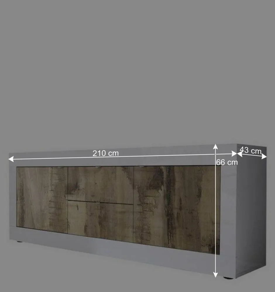 TV Schrank in Holz verwittert - Olvenion^Wohnen Clearance