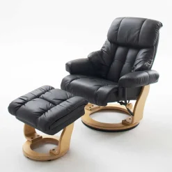 Wohnen TV Sessel Manon in Schwarz (zweiteilig)