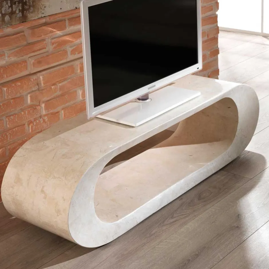 Wohnen TV Tisch Filicudia in Creme Weiß