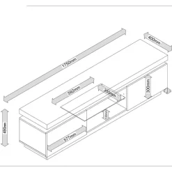 TV Tisch Stijn mit Wildeiche Massivholz^Wohnen