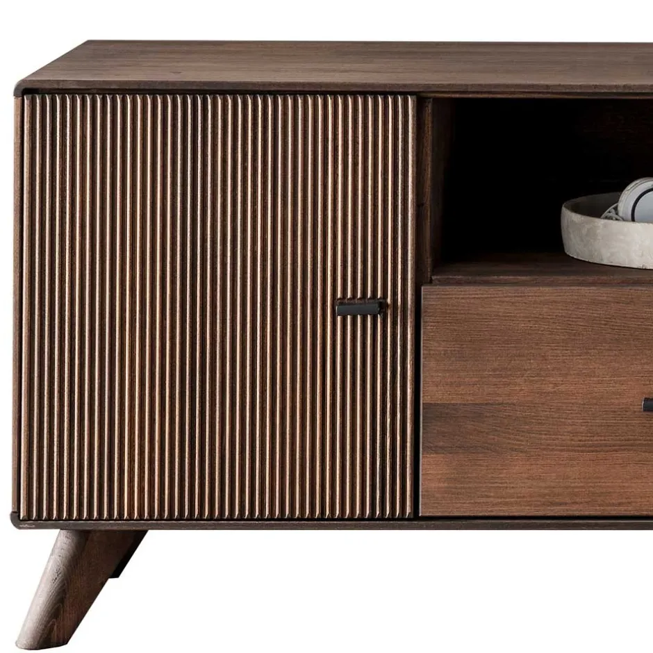 TV Unterschrank aus Kernbuche massiv in Braun - Malawi^Wohnen Hot