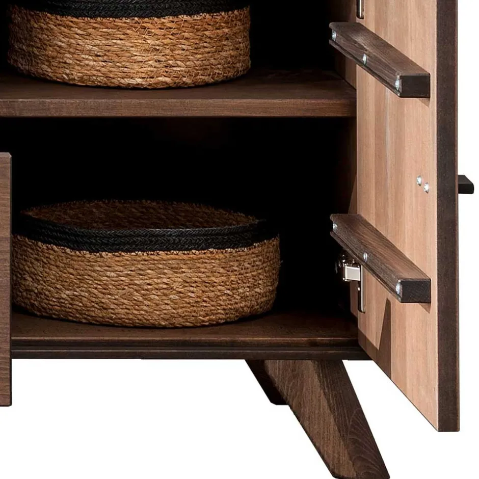 TV Unterschrank aus Kernbuche massiv in Braun - Malawi^Wohnen Hot