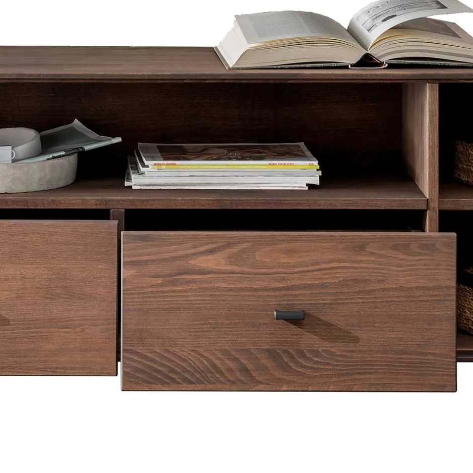 TV Unterschrank aus Kernbuche massiv in Braun - Malawi^Wohnen Hot