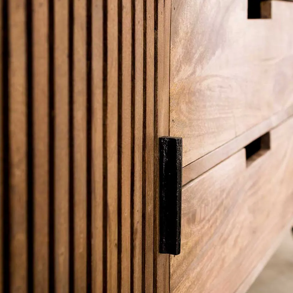 TV Unterschrank aus Mangoholz in Sandfarben - Baina^Wohnen Hot