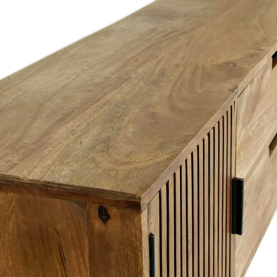 TV Unterschrank aus Mangoholz in Sandfarben - Baina^Wohnen Hot