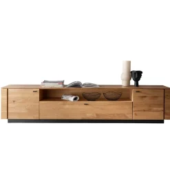 Wohnen TV Unterschrank aus Wildeiche mit Metallgriffen - Ilfred