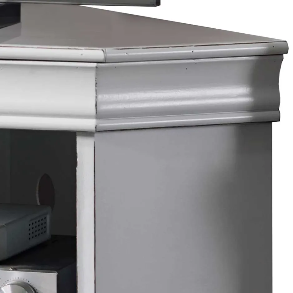 TV Unterschrank für Ecke in Weiß - Zarinas^Wohnen New