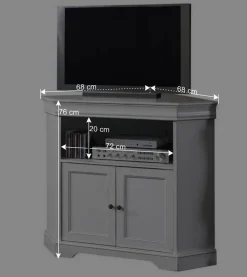 TV Unterschrank für Ecke in Weiß - Zarinas^Wohnen New