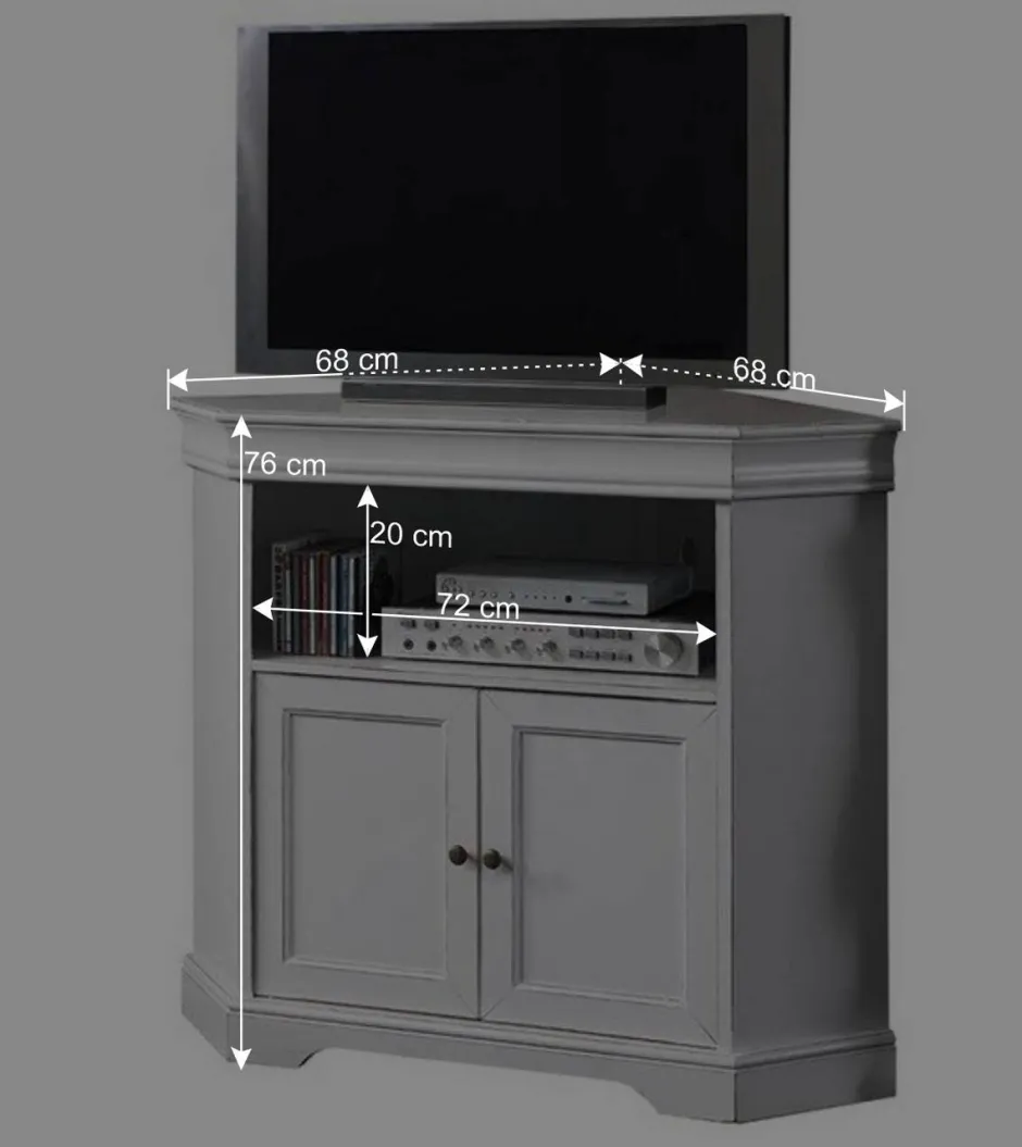 TV Unterschrank für Ecke in Weiß - Zarinas^Wohnen New