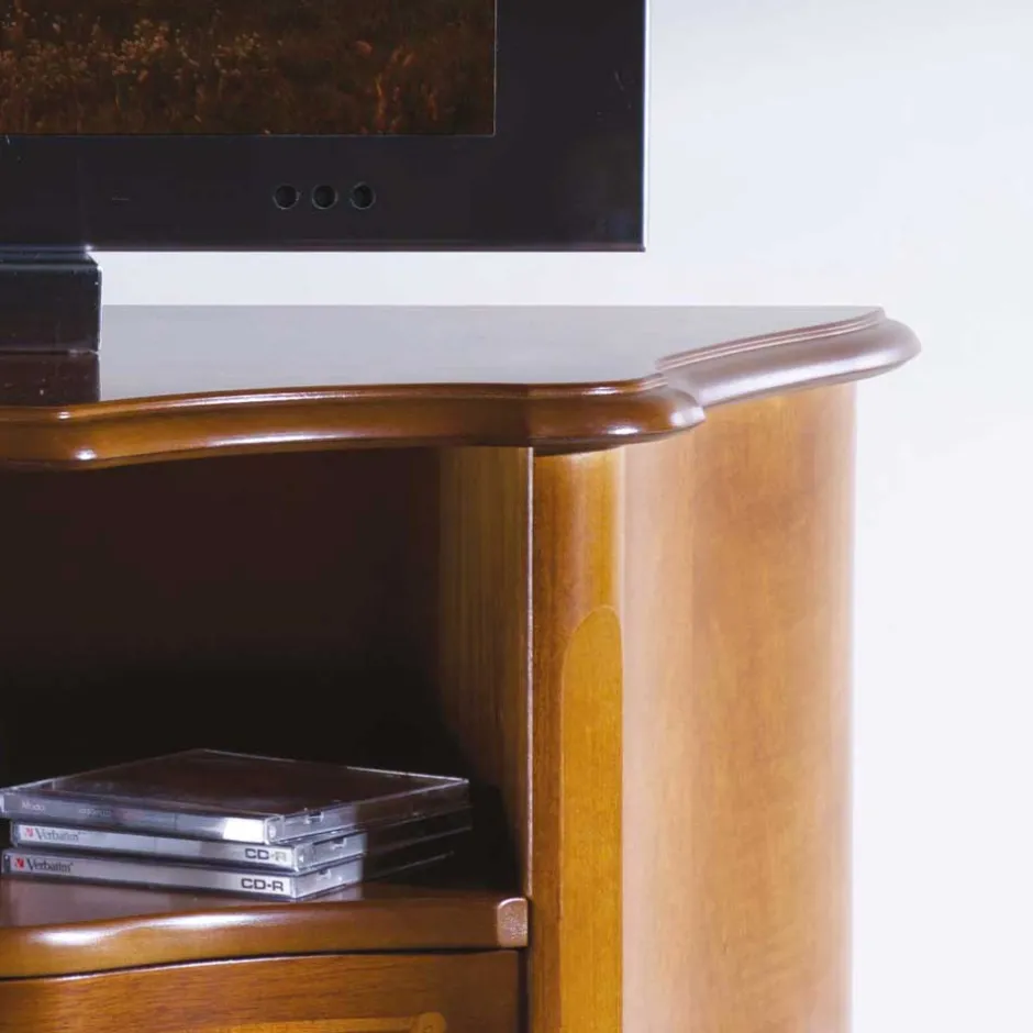 Wohnen TV Unterschrank im Barock Stil Dentro Nussbaumfarben