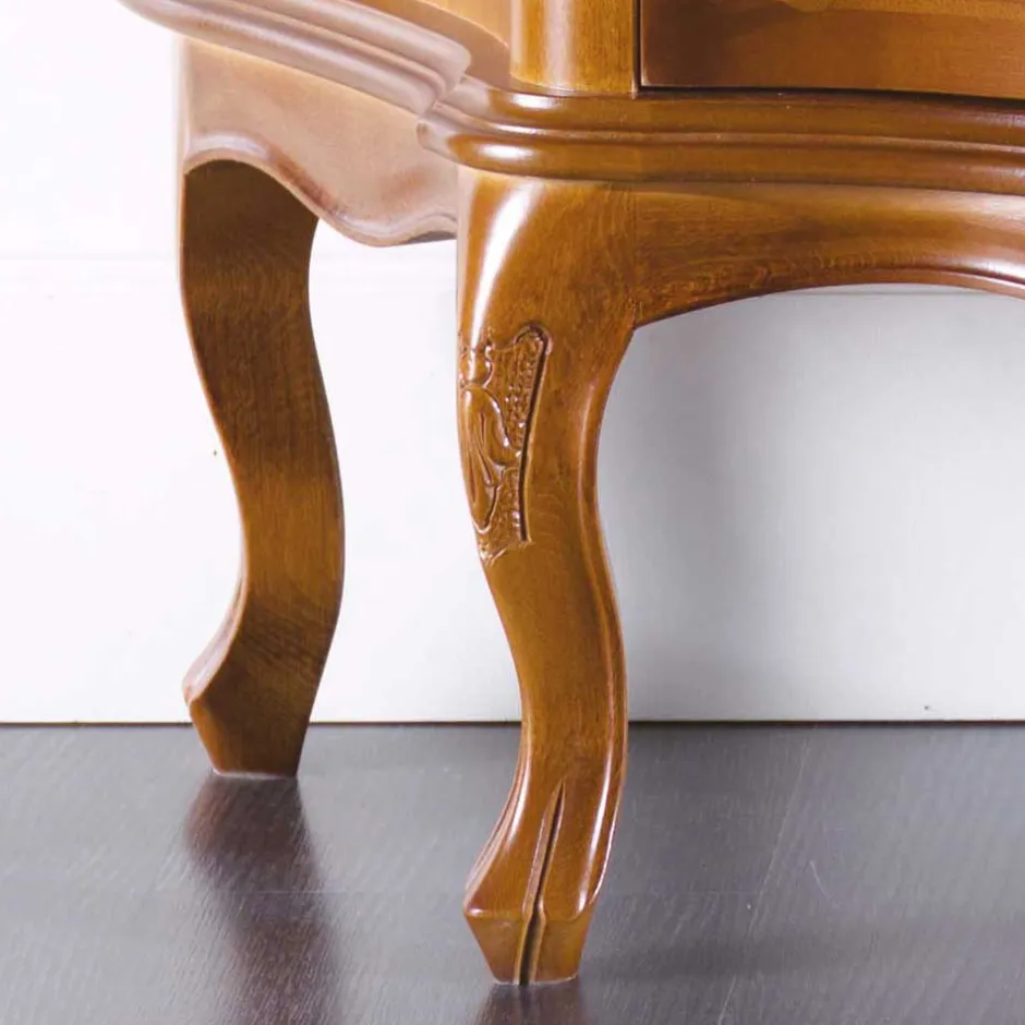 Wohnen TV Unterschrank im Barock Stil Dentro Nussbaumfarben