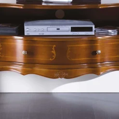 Wohnen TV Unterschrank im Barock Stil Dentro Nussbaumfarben