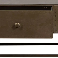 Wohnen TV Unterschrank in Altmessing Metall - Liviano