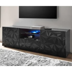 TV Unterschrank in Anthrazit Hochglanz - Kuriasna^Wohnen Outlet