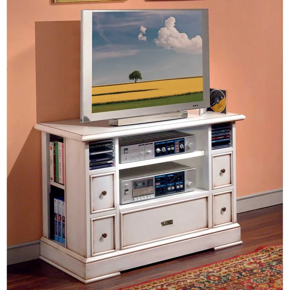 Wohnen TV Unterschrank in Antikweiß - Annot
