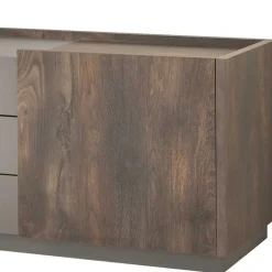 TV Unterschrank in Eiche Dunkel und Anthrazit - Mundo^Wohnen Hot