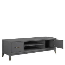 Wohnen TV Unterschrank in Grau und Gold - Tamila