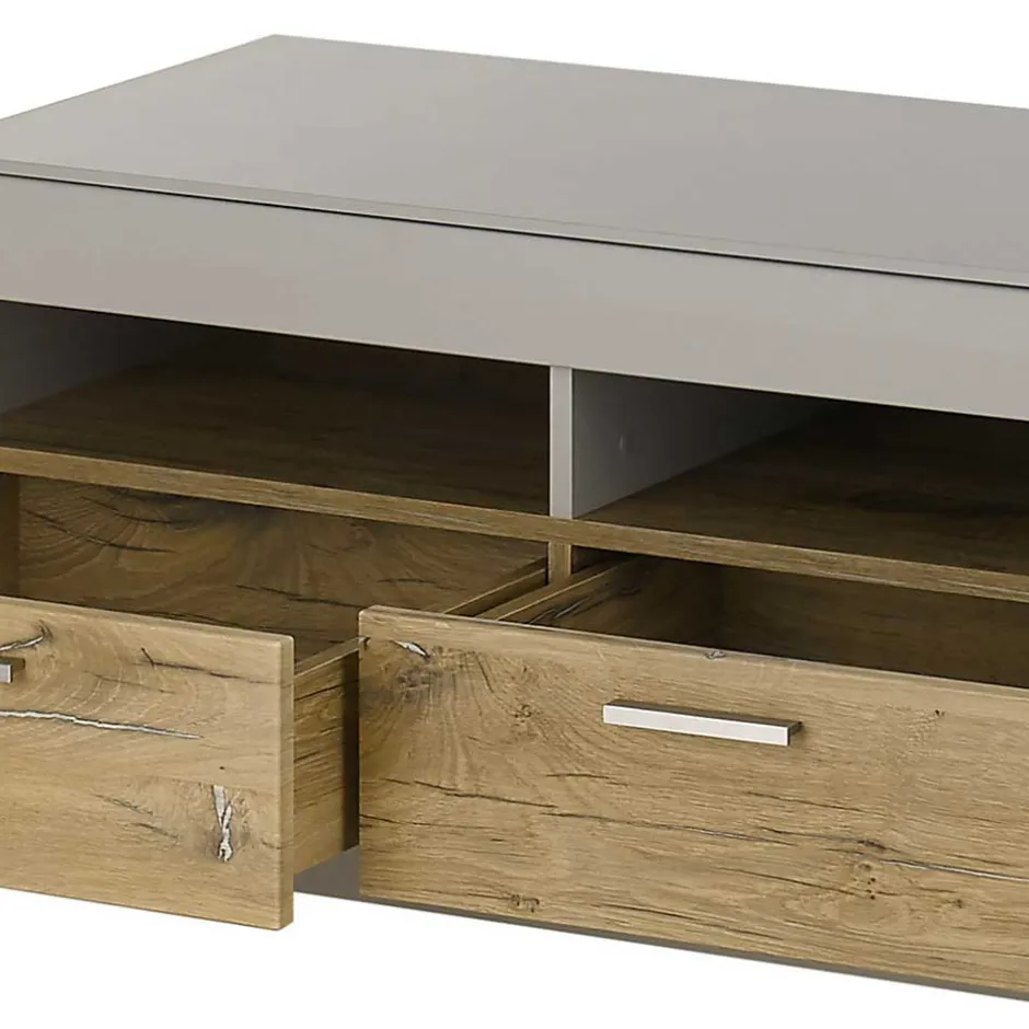 Wohnen TV Unterschrank in Hellgrau & Zinneiche NB - Lioscas