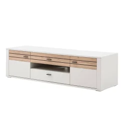 Wohnen TV Unterschrank in Lichtgrau mit Wildeiche - Ballina