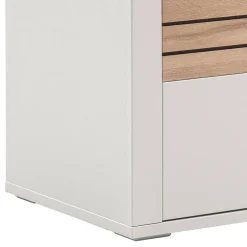 Wohnen TV Unterschrank in Lichtgrau mit Wildeiche - Ballina