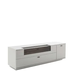 Wohnen TV Unterschrank in Lichtgrau mit Wildeiche - Apulco