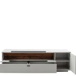 Wohnen TV Unterschrank in Lichtgrau mit Wildeiche - Apulco