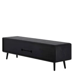 TV Unterschrank in Schwarz aus Eiche - Arathan^Wohnen Best