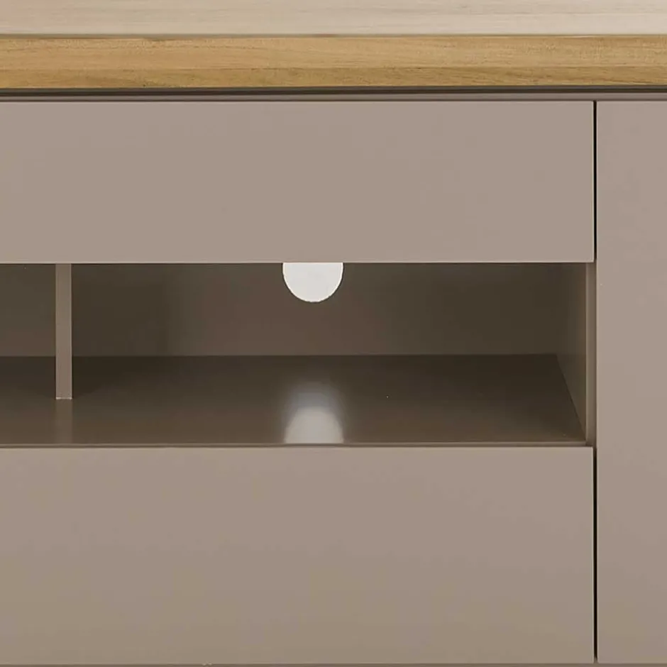 TV Unterschrank in Taupe & Akazie - Anja^Wohnen Outlet