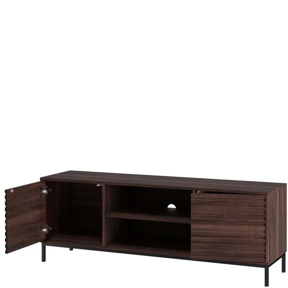 Wohnen TV Unterschrank in Walnuss Holzoptik - Teleska