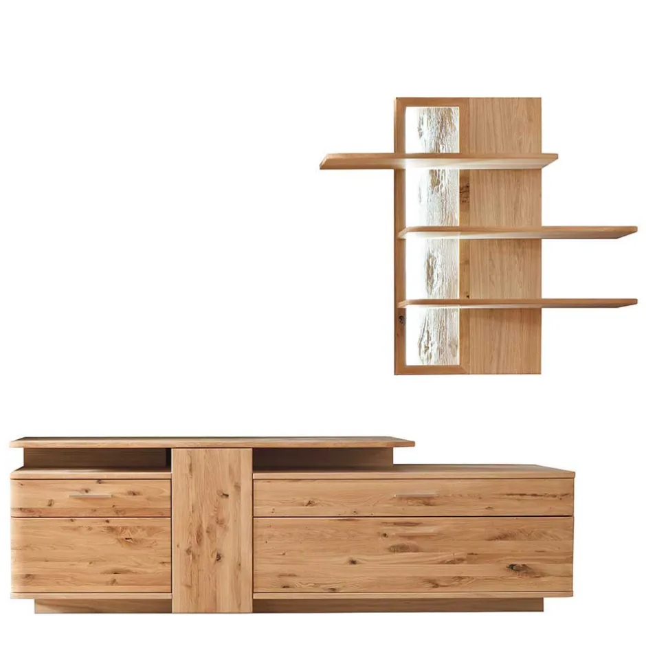 TV Wohnkombination in Eiche - Crokas (zweiteilig)^Wohnen Outlet