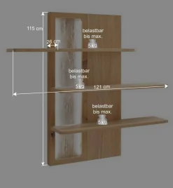 TV Wohnkombination in Eiche - Crokas (zweiteilig)^Wohnen Outlet