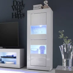 TV Wohnwand in Hochglanz Weiß - Sogno (dreiteilig)^Wohnen Sale