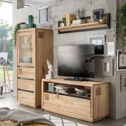 Wohnen TV Wohnwand in modernem Design - Embleys (dreiteilig)