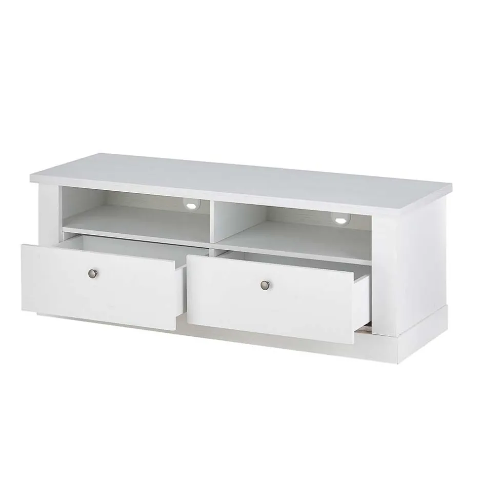 TV Wohnwand in weißer Holzoptik Pinie - Liancos (vierteilig)^Wohnen Clearance