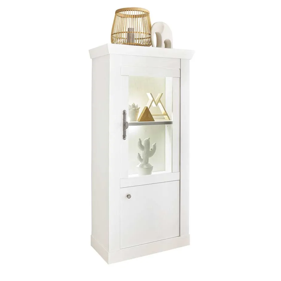 TV Wohnwand in weißer Holzoptik Pinie - Liancos (vierteilig)^Wohnen Clearance