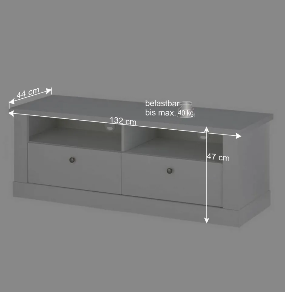 TV Wohnwand in weißer Holzoptik Pinie - Liancos (vierteilig)^Wohnen Clearance