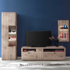 TV Wohnwand Kombination Set - Comrinaca (dreiteilig)^Wohnen Discount