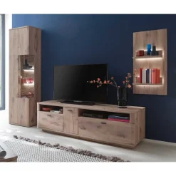 TV Wohnwand Kombination Set - Comrinaca (dreiteilig)^Wohnen Discount