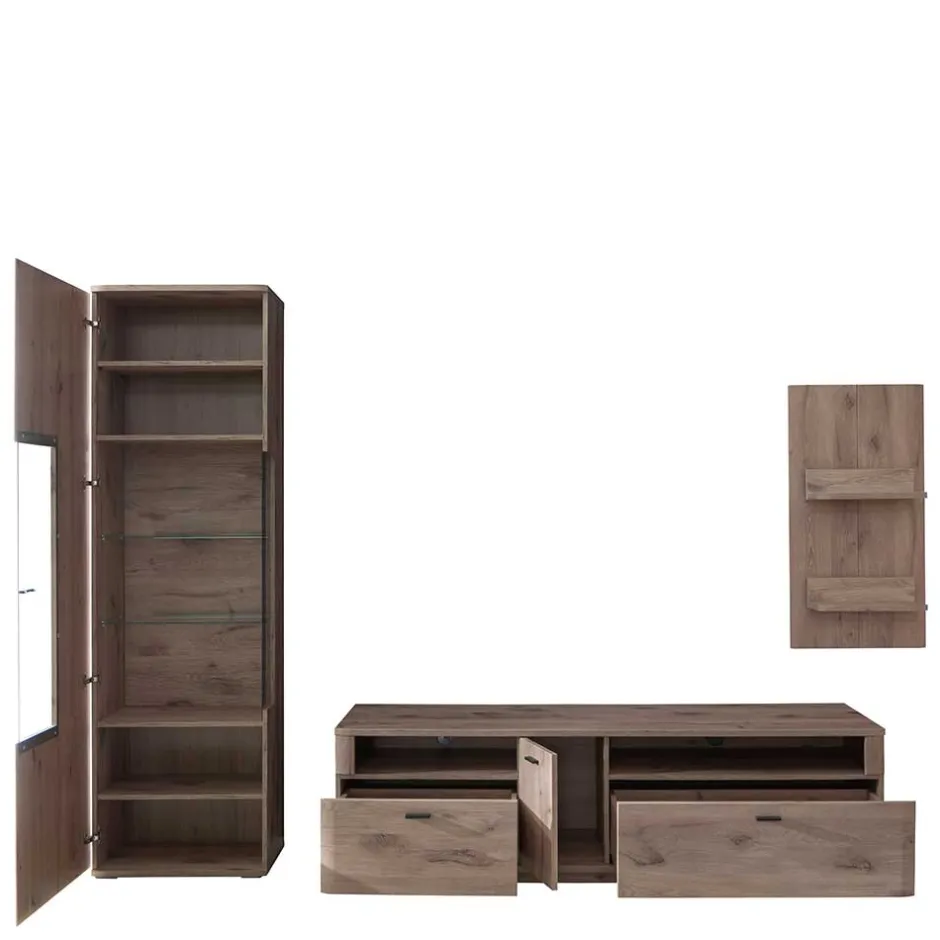 TV Wohnwand Kombination Set - Comrinaca (dreiteilig)^Wohnen Discount