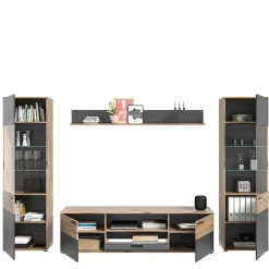 TV Wohnwand Möbel Kombination - Lucios (vierteilig)^Wohnen Outlet