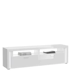 Wohnen TV Wohnwand Möbel mit LED Set - Gomata (vierteilig)